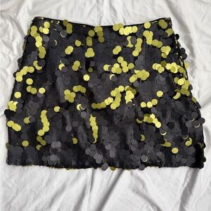 Black and Gold Sequin Skirt